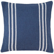 Cape Stripe Navy/White Indoor/Outdoor Pillow